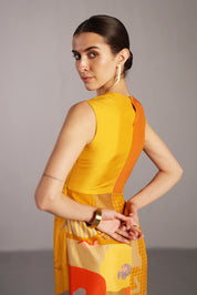 Stria Orange & Yellow Dress