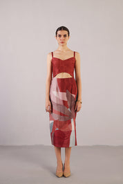 Whorl Brick Red Dress