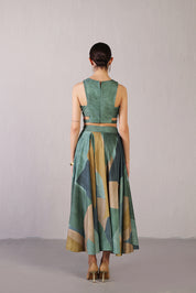 Patch Pine Green Skirt Set