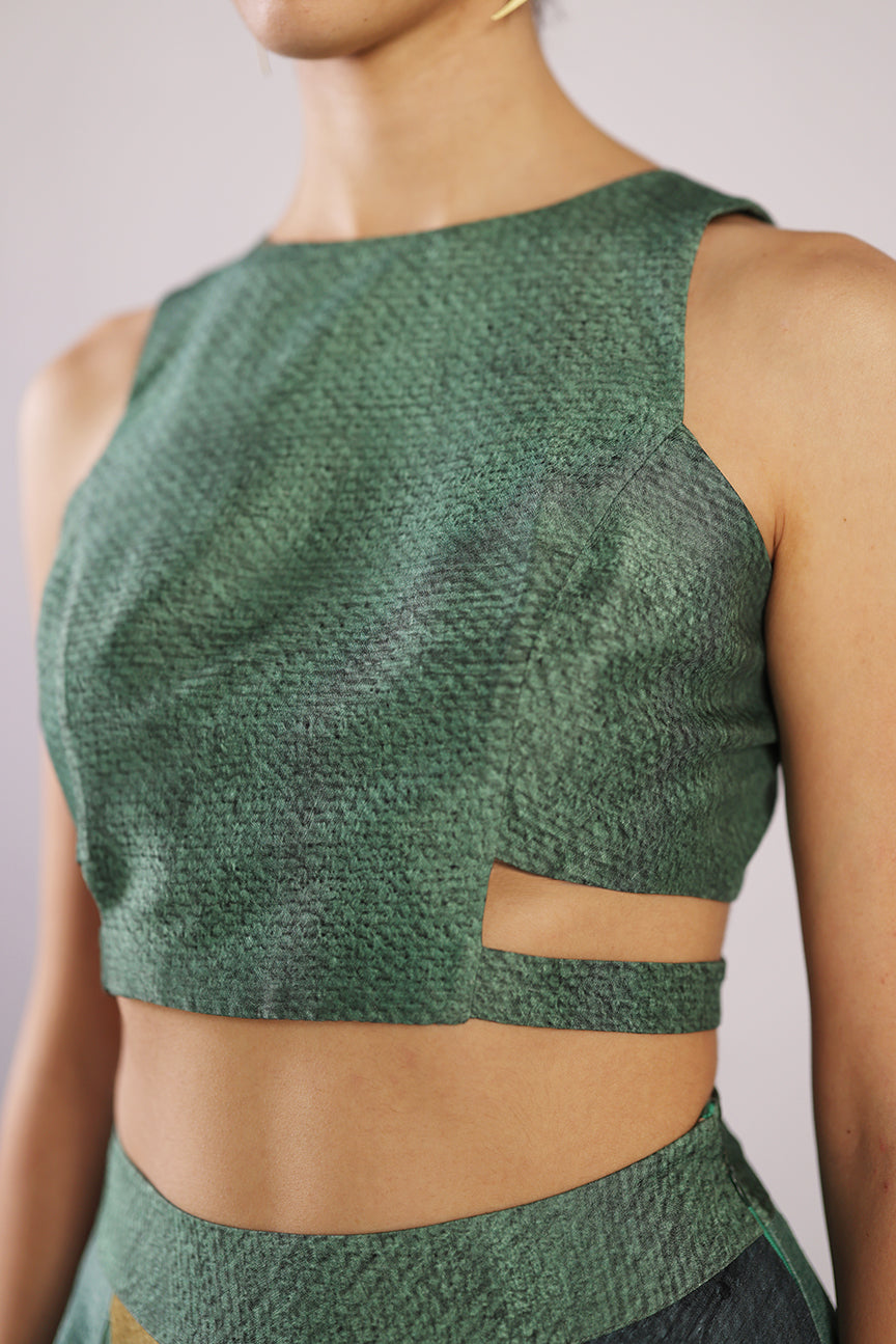 Patch Pine Green Skirt Set