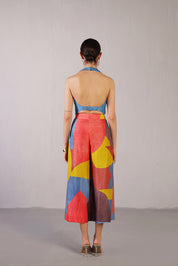 Patch Coral Red & Blue Co-ord Set