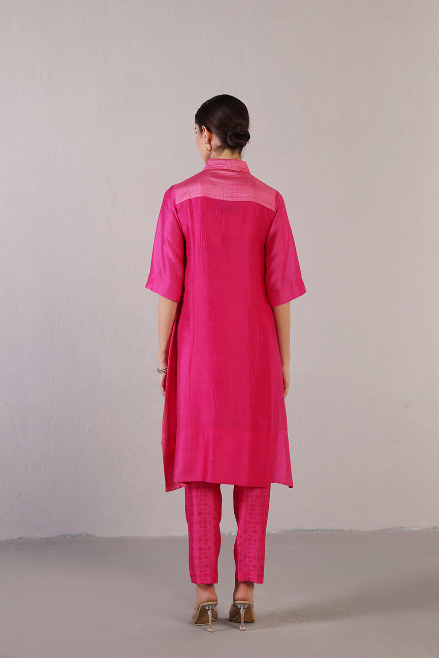 Glint Fuchsia Pink Kurta Set