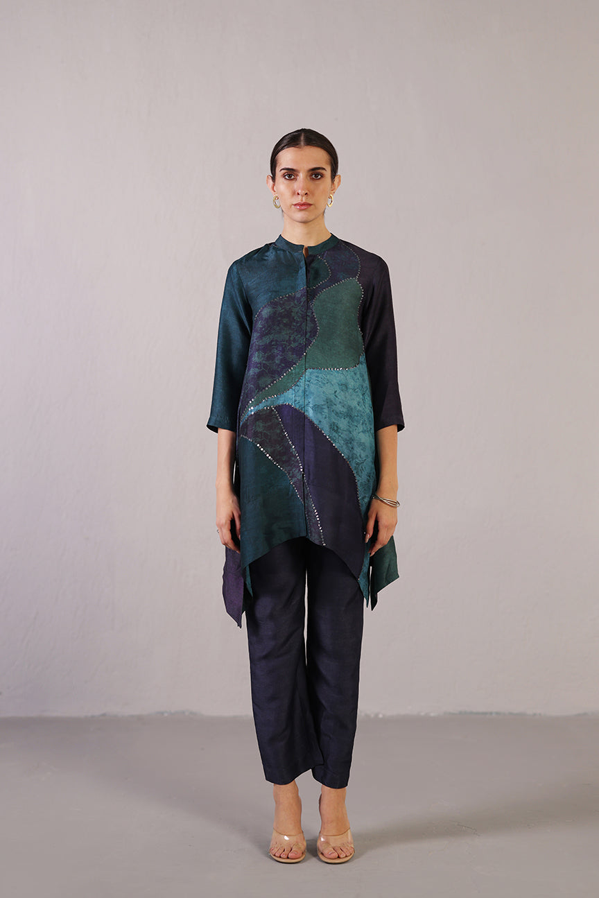 Flowna Royal Blue Kurta Set