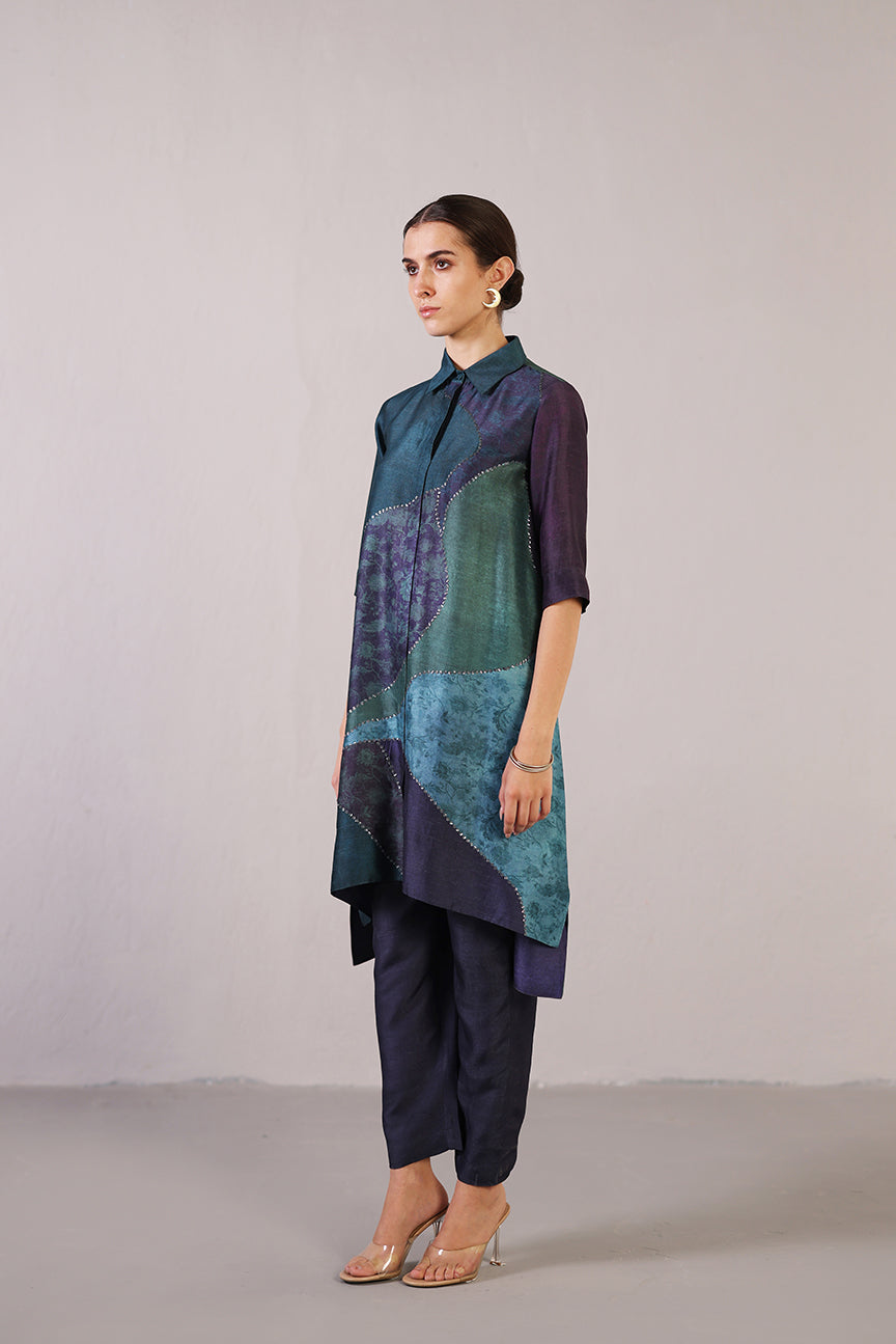 Flowna Royal Blue Kurta Set