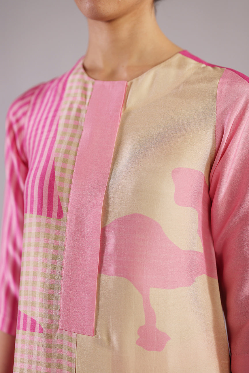 Floro Lemonade Pink Kurta Set