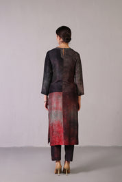 Horizon Grey & Maroon Kurta Set