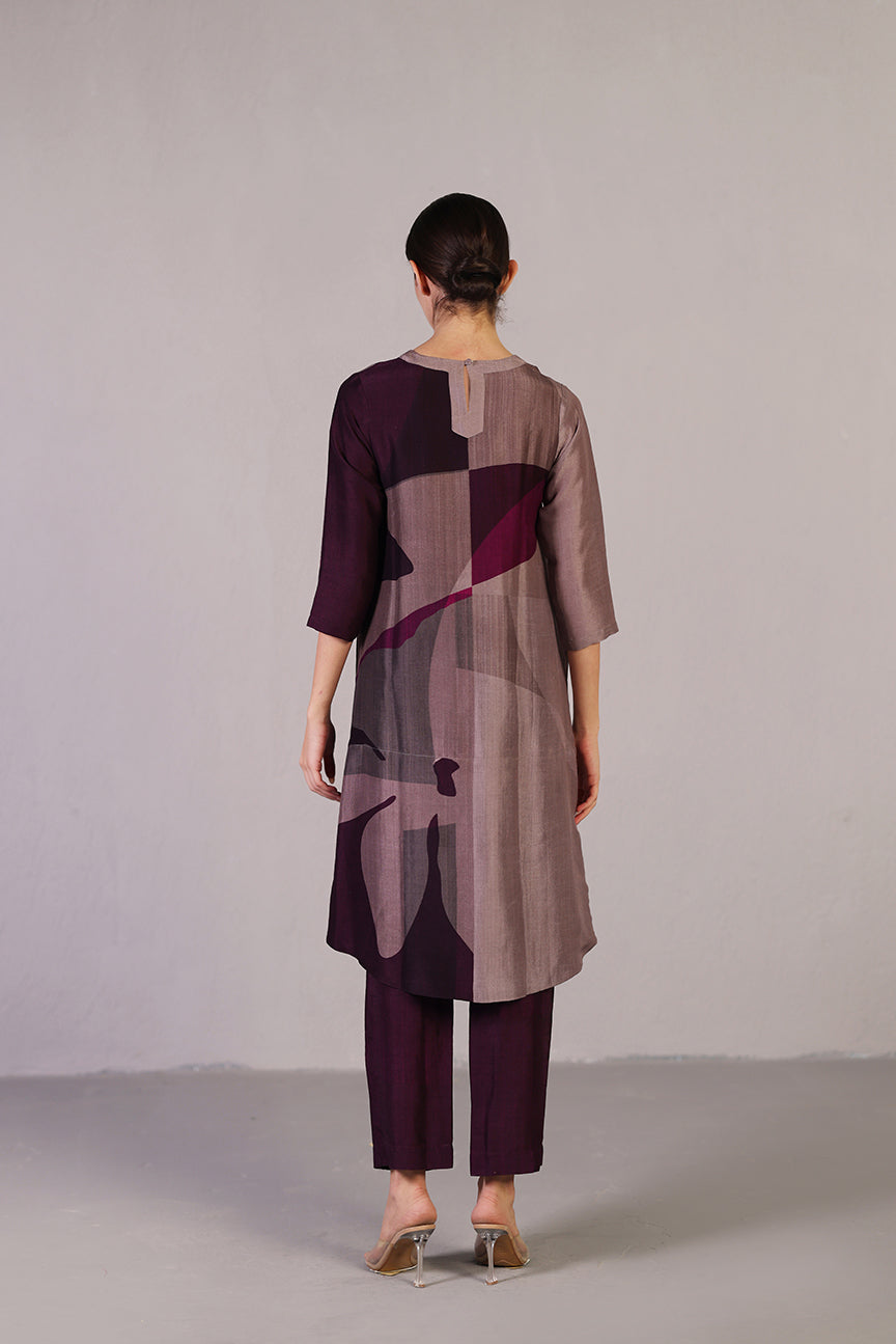 Floro Mulberry Purple Co-ord Set