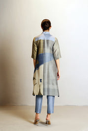 Floro Metal Grey Kurta Set