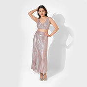 Coco Rose Metallic Rose Chainmail Co-ord Set