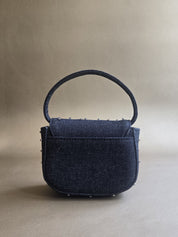 Black Crystal Denim Bag