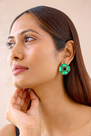 Cavana Mini Studs Emerald