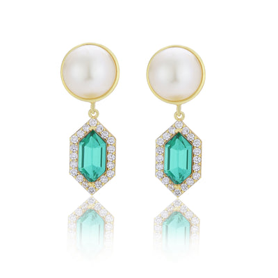 Cavi Drop Earrings Emerald