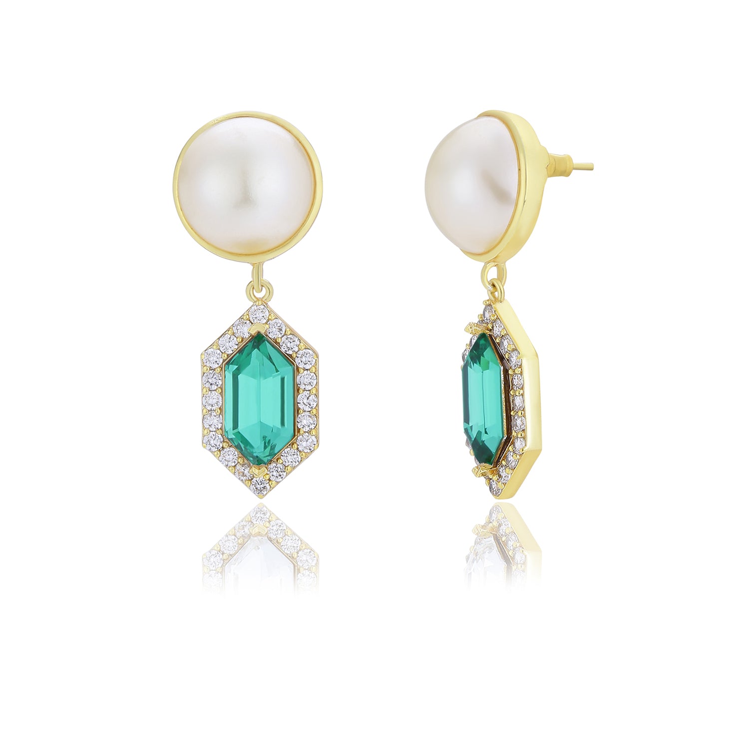 Cavi Drop Earrings Emerald