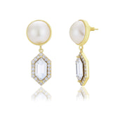 Cavi Drop Earrings White