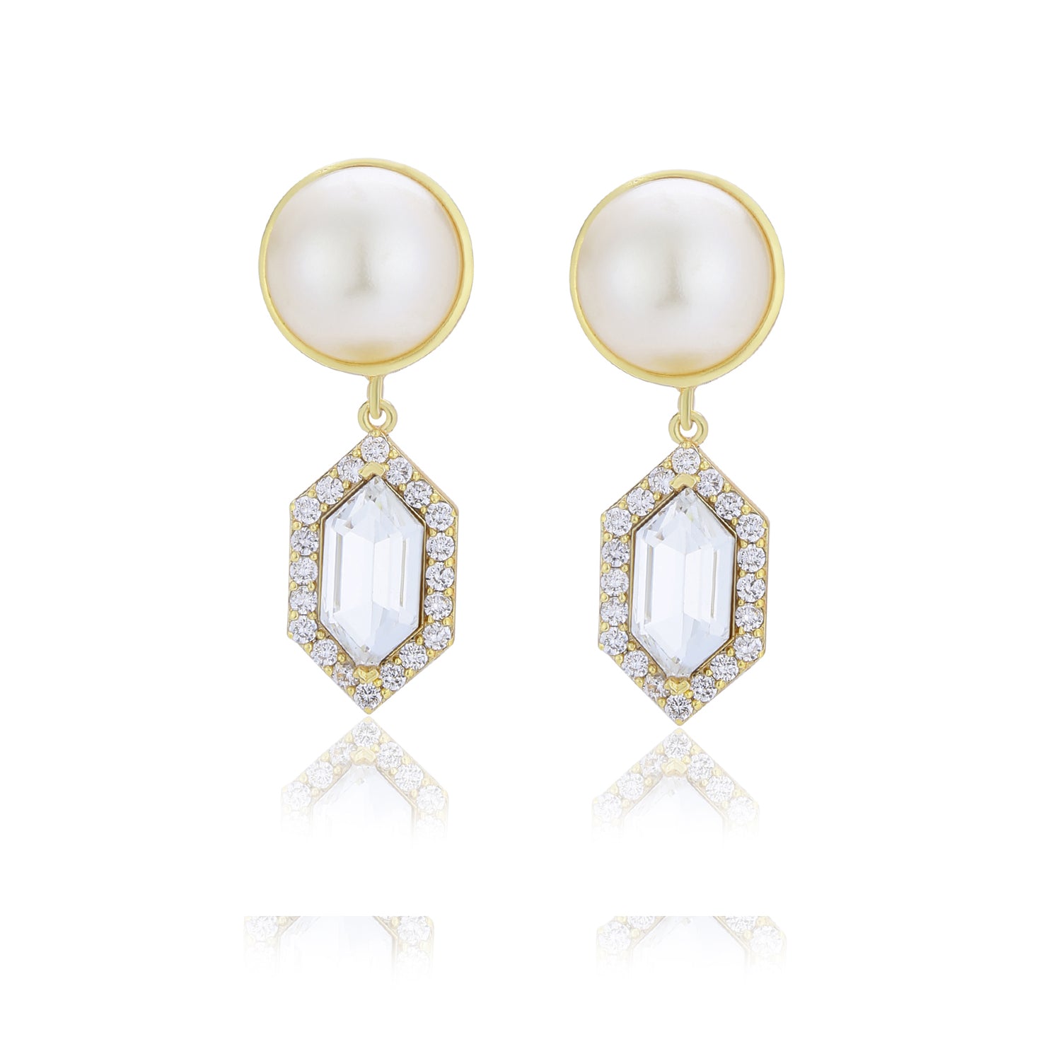 Cavi Drop Earrings White