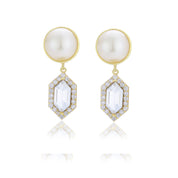 Cavi Drop Earrings White