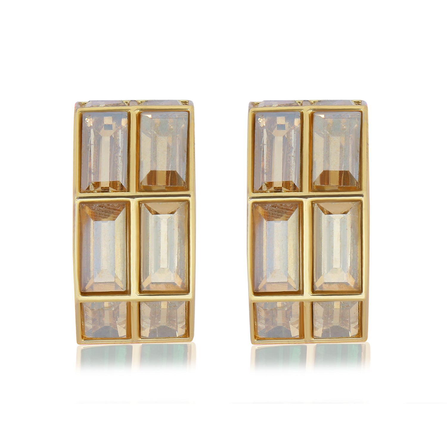 Chandelier Baguette Hoops Gold