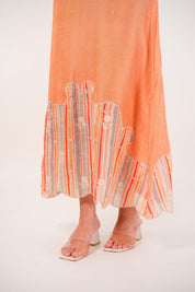 Sunlit Stripes Midi Dress