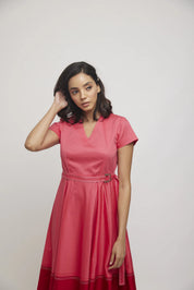 Contrast Blocking Dress