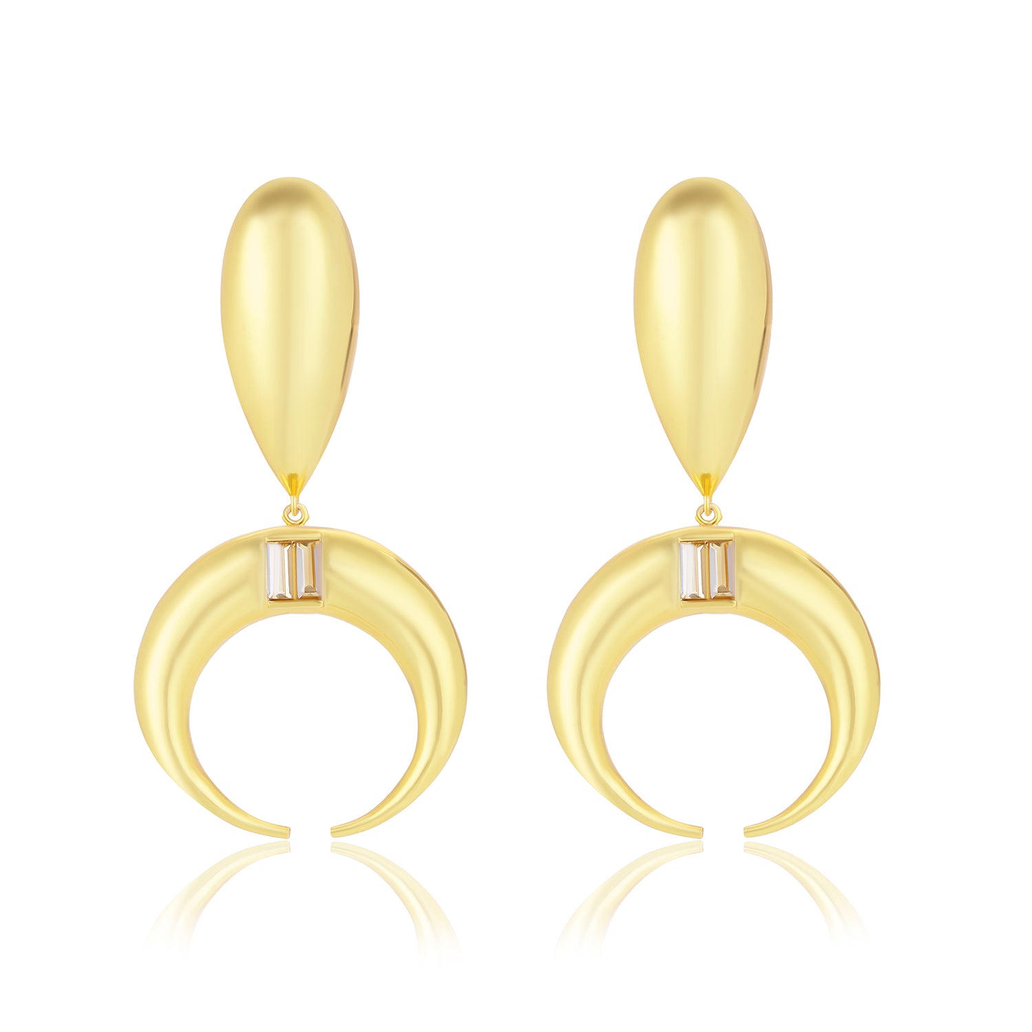 Copa Drop Earrings White