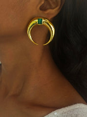 Copa Moon Earrings Emerald