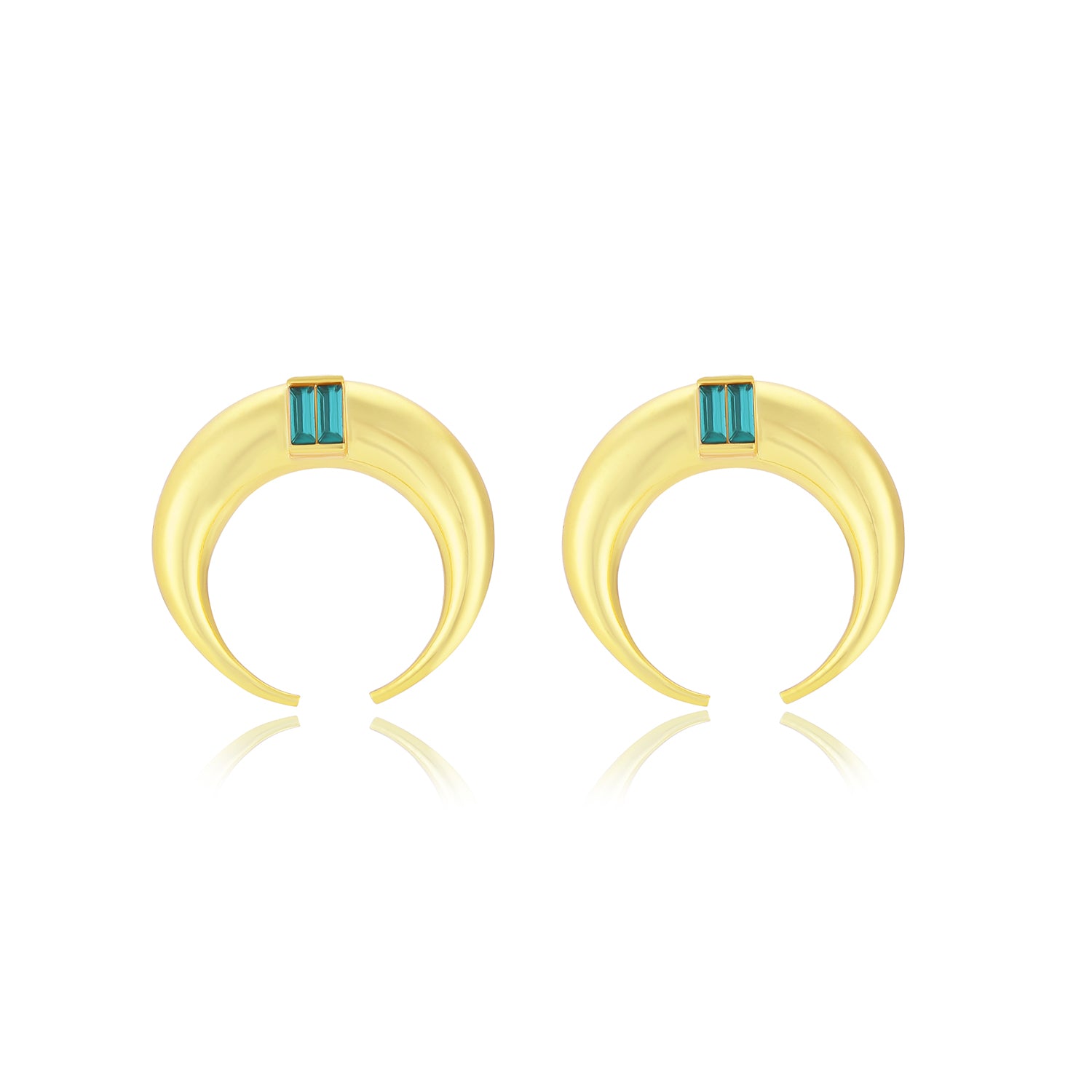 Copa Moon Earrings Emerald