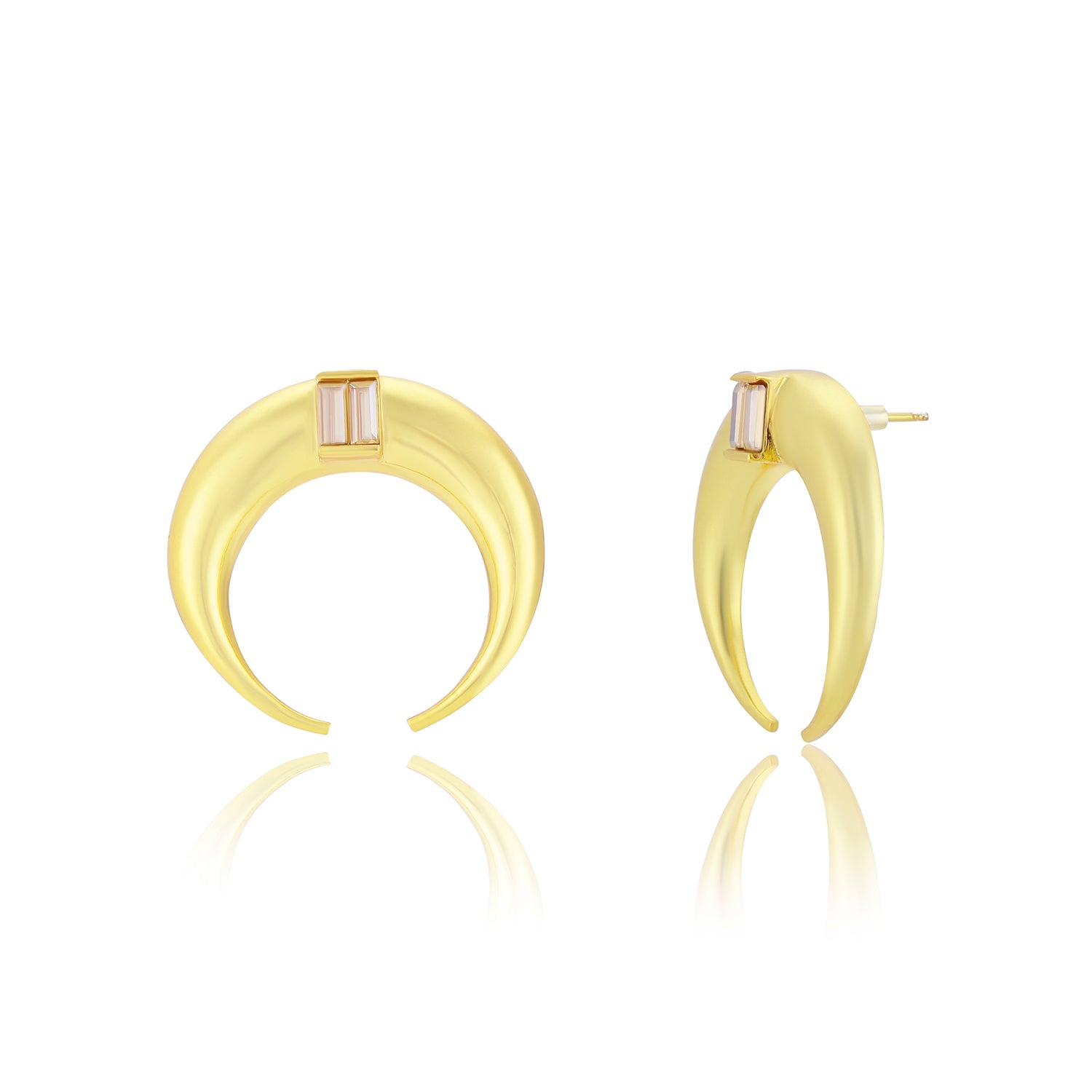 Copa Moon Earrings White