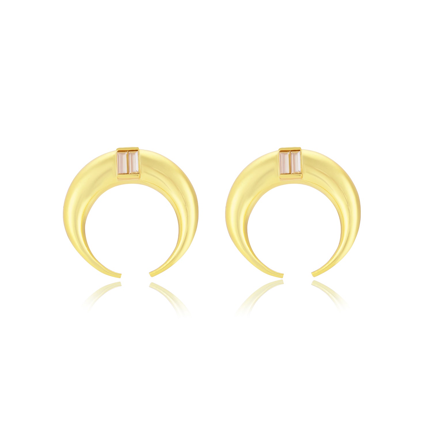 Copa Moon Earrings White