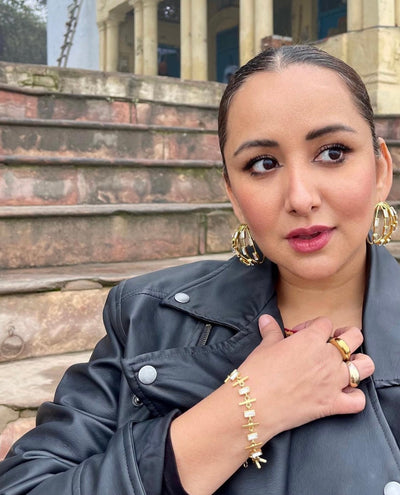 Ruby Bhatia in Disco Earrings