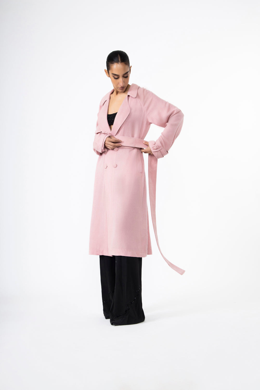 Barely Pink Trench Coat