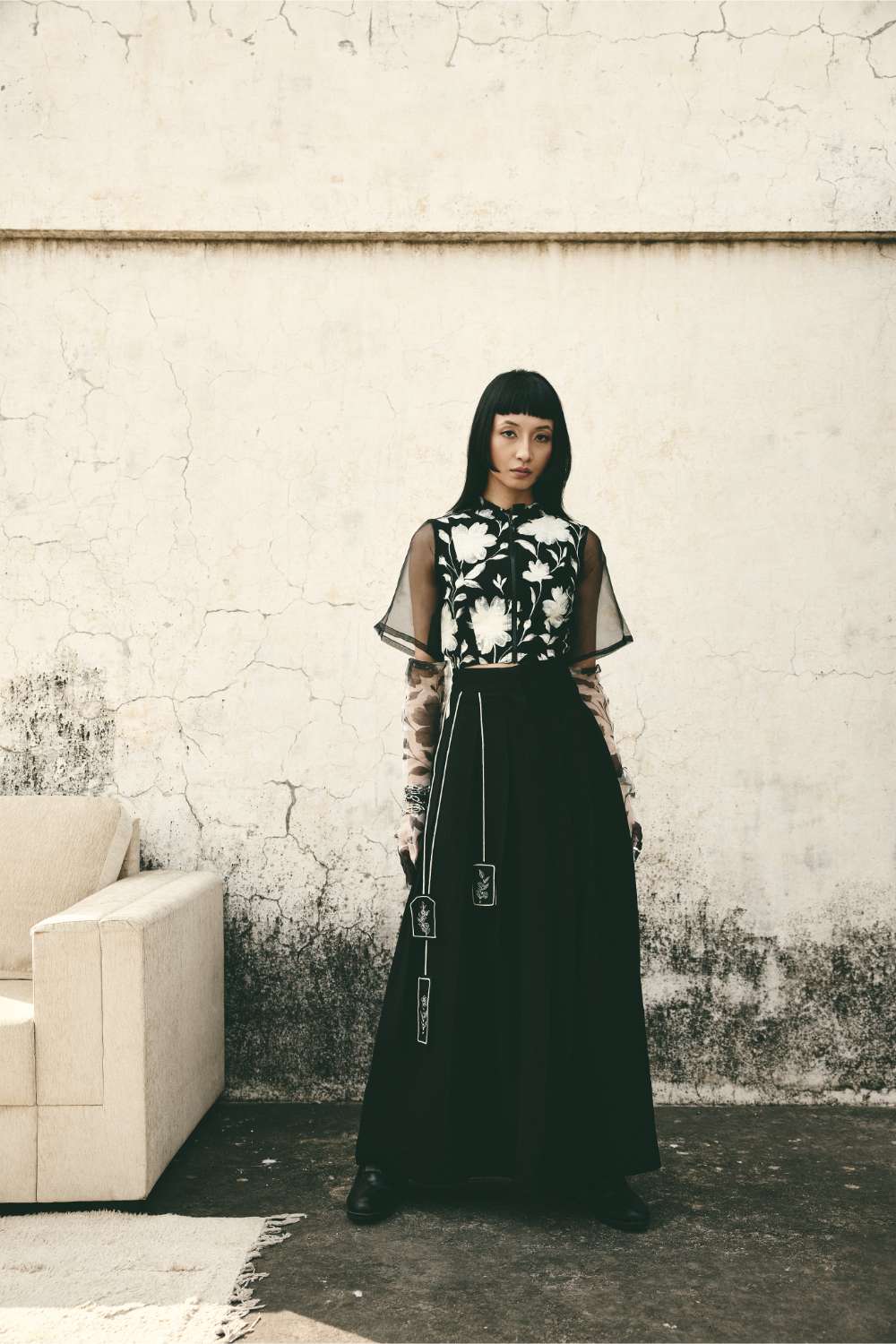 Bloom Crop Top with Bookmark Skirt