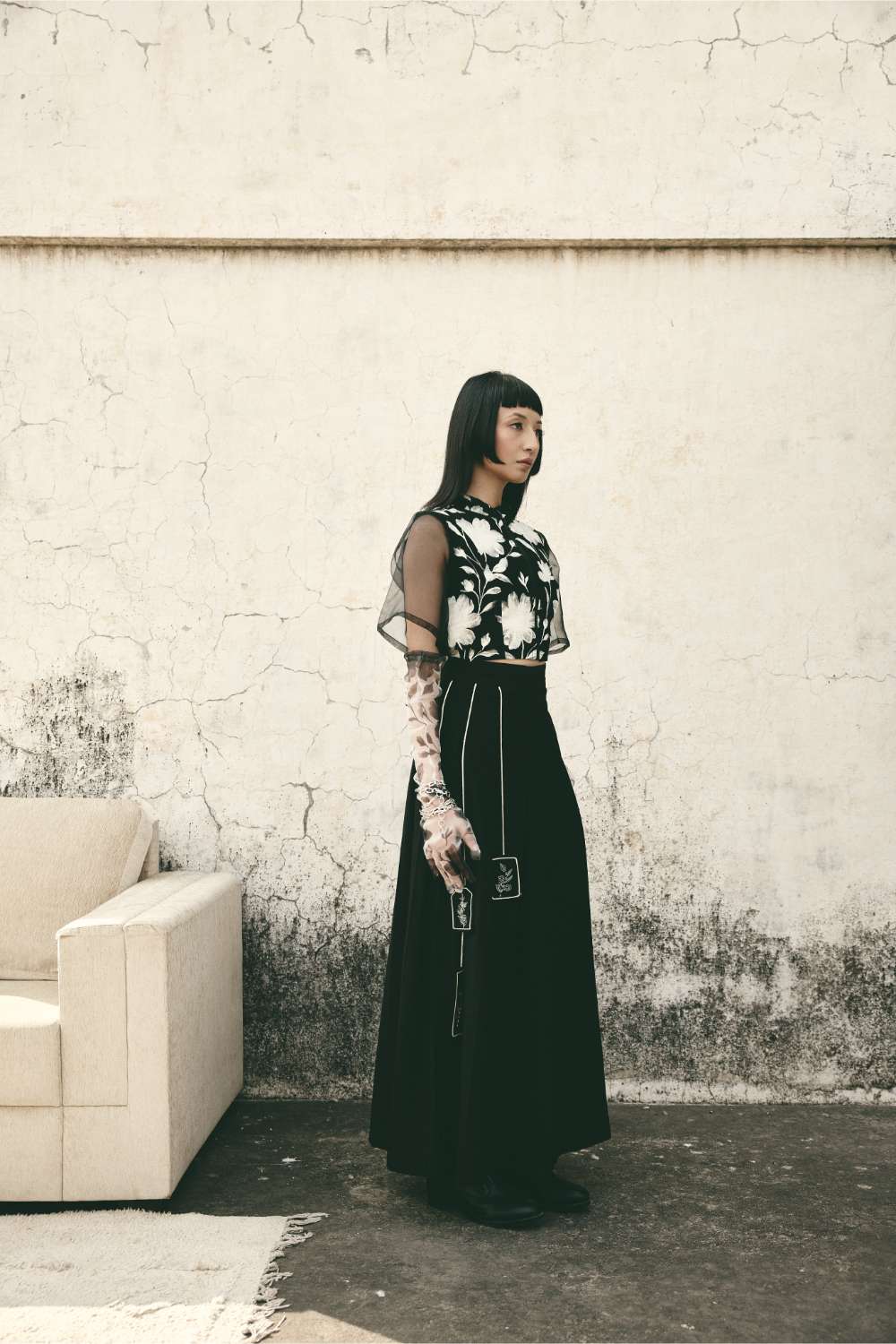 Bloom Crop Top with Bookmark Skirt
