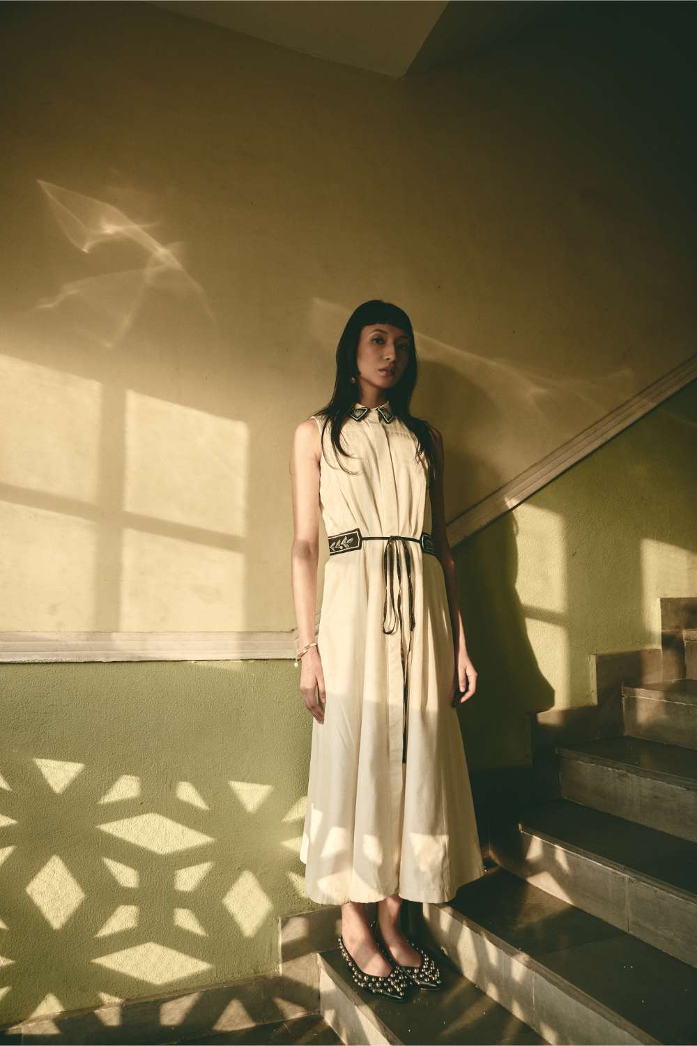 Trench Dress White