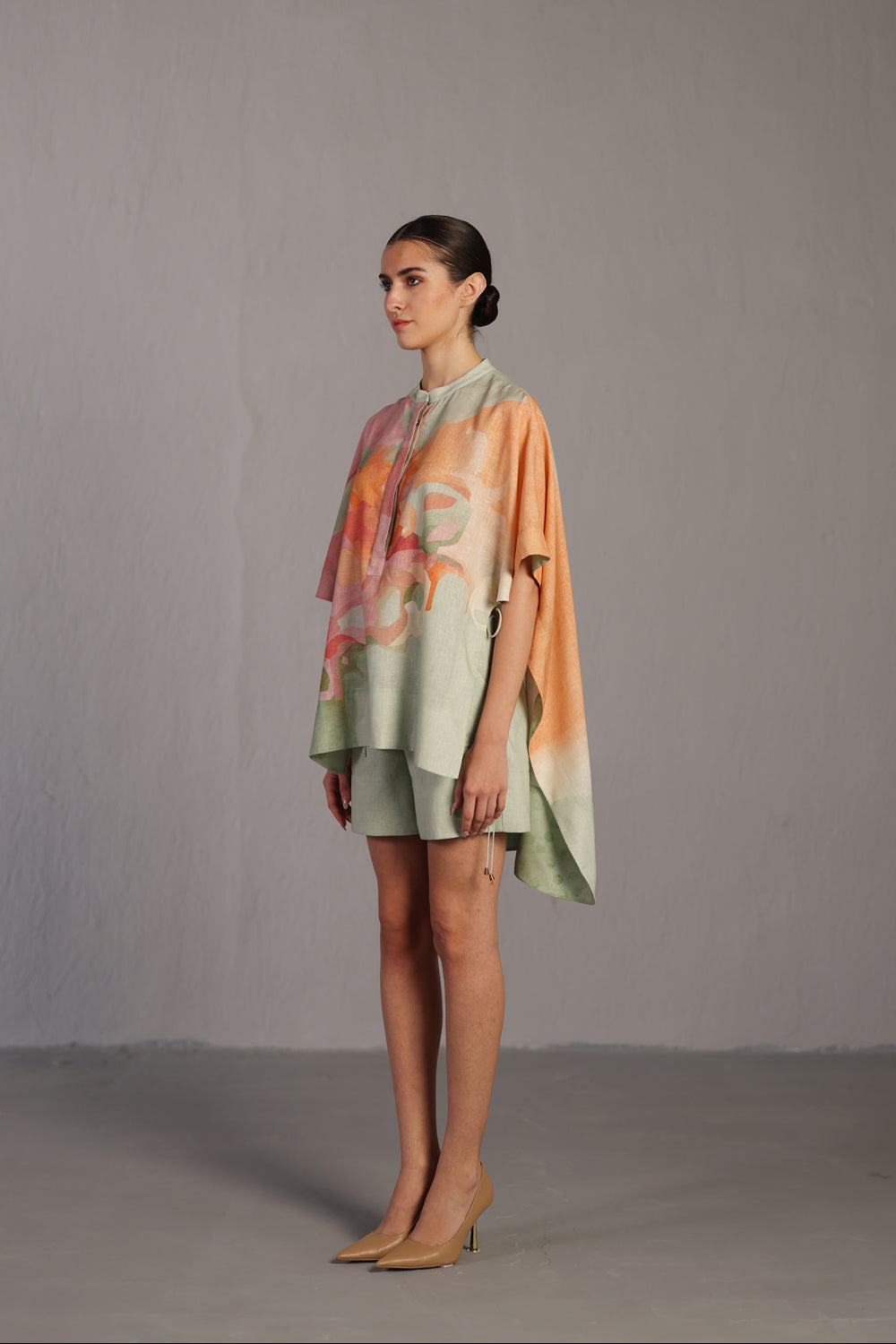Diffuse Soft Pink & Green Shorts Set