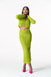 Chartreuse Crochet Skirt