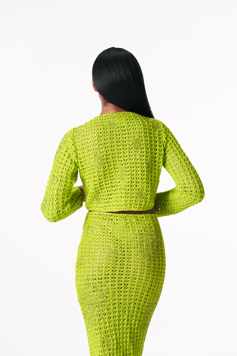 Chartreuse Crocheted Jacket