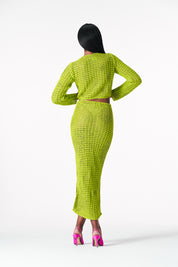 Chartreuse Crochet Skirt