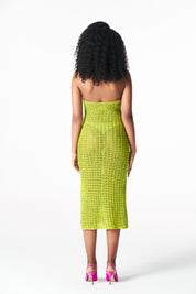 Chartreuse Crocheted Dress