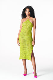 Chartreuse Crocheted Dress