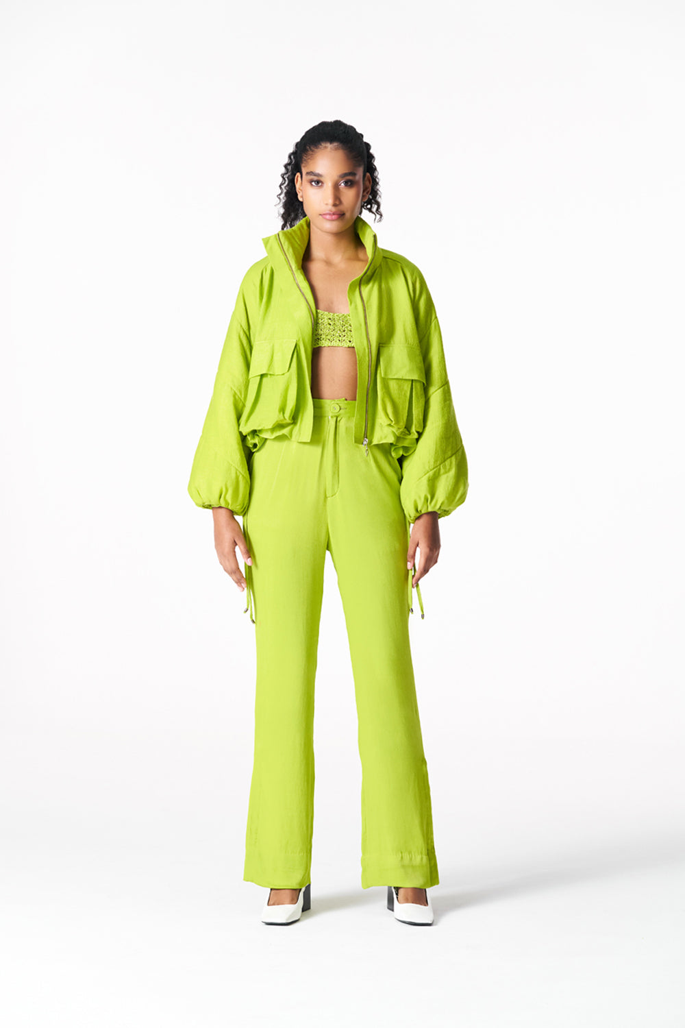 Chartreuse Puffer Jacket