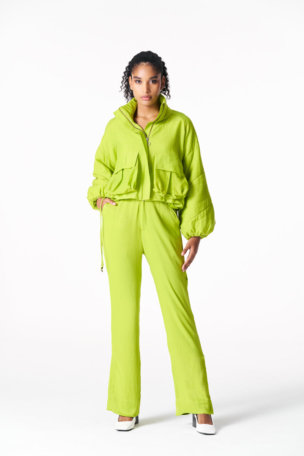 Chartreuse Puffer Jacket