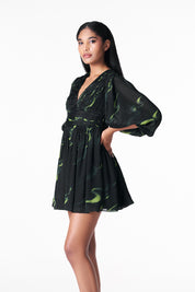 Thousand Crescents Ruched Dress