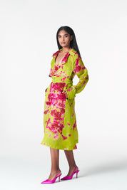 Chartreuse Seas Trench Coat