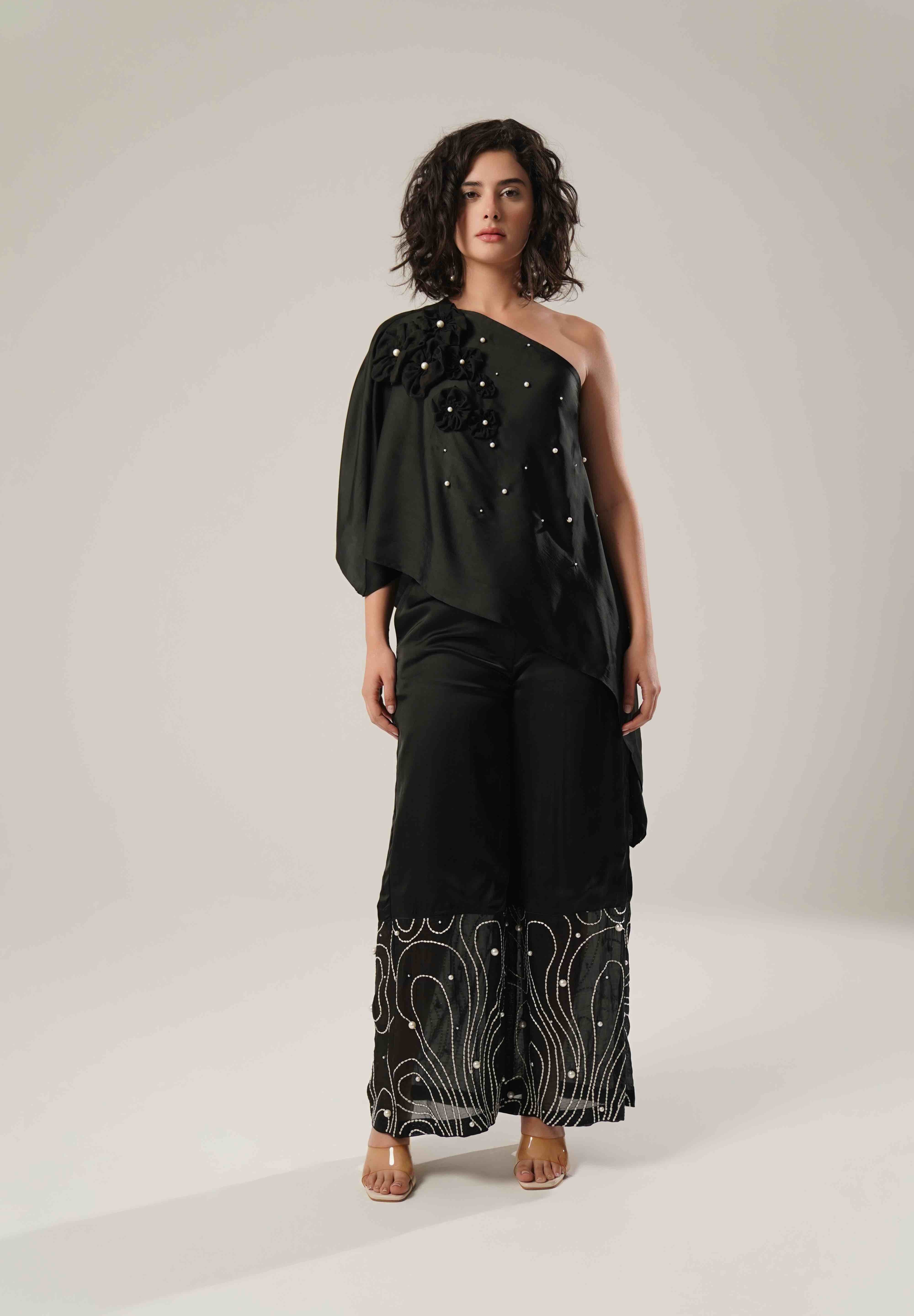 Black Off Shoulder Set