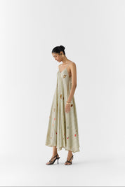 Pearl Polka Dot Strappy Dress & Cape