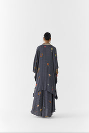Onyx Polka Dot Cape & Strappy Dress