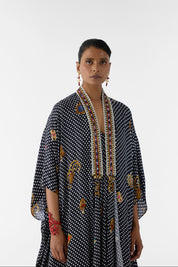 Onyx Polka Dot Cape & Strappy Dress