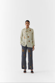 Pearl Polka Dot Knot Shirt & Onyx Polka Pants