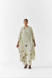 Pearl Polka Dot Kimono Kurta & Pants