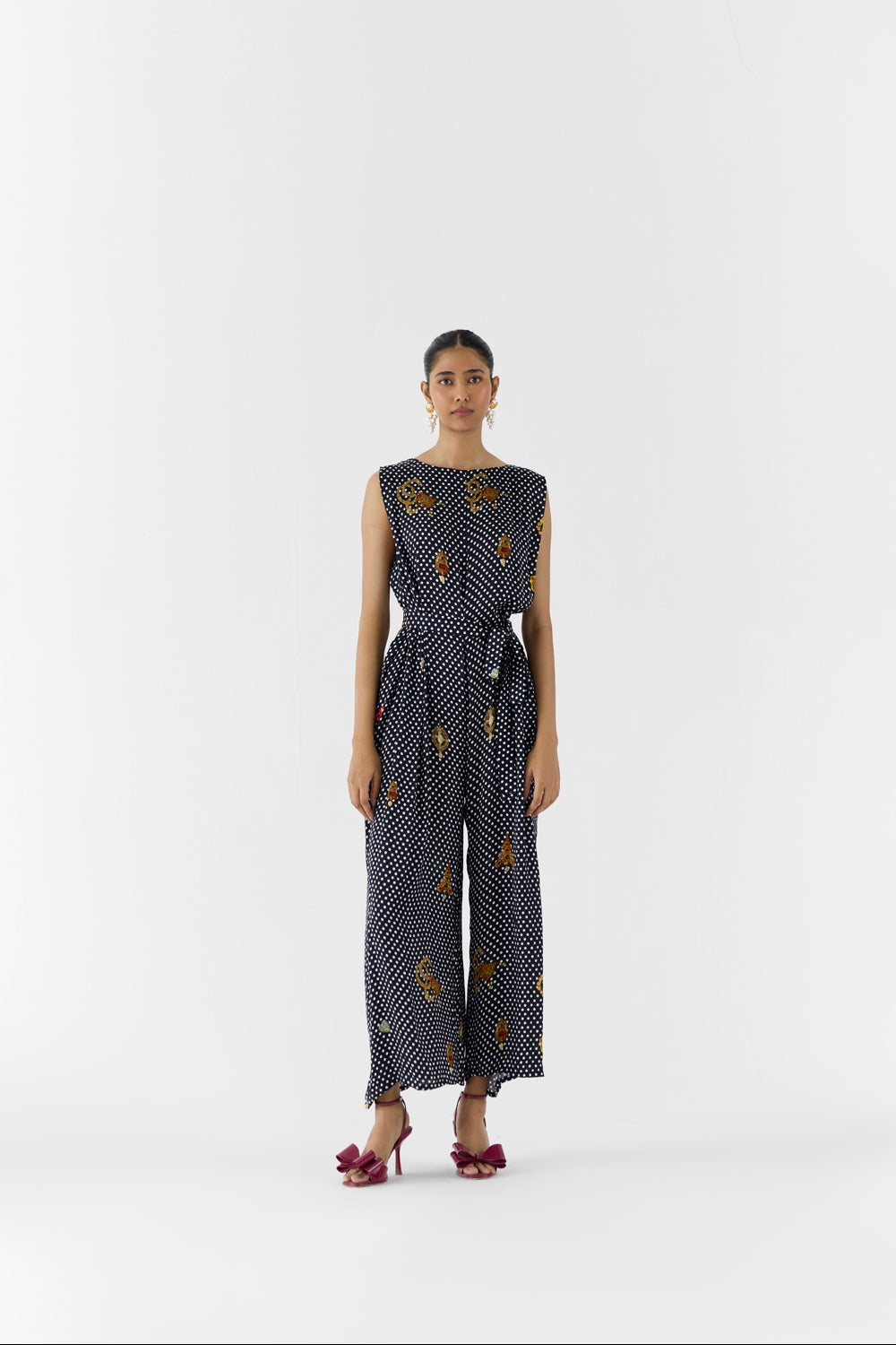 Onyx Polka Dot Jumpsuit